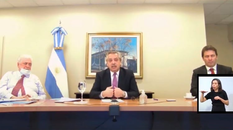 Teleconferencia de Alberto Fernández con Chaco.