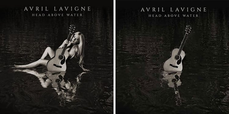 Una guitarra se sostiene por arte de magia ante la desaparición de Avril Lavigne