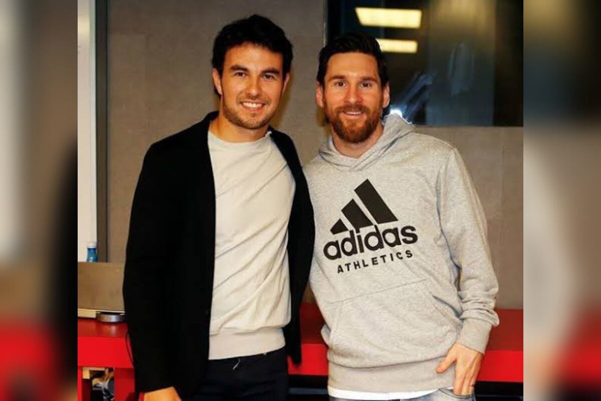 Checo Pérez y Lionel Messi