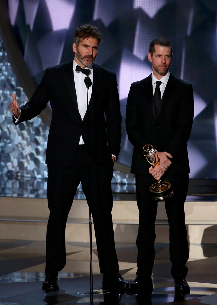 Los productores creativos, en una de las tantas premiaciones Emmy que dominaron (Reuters)