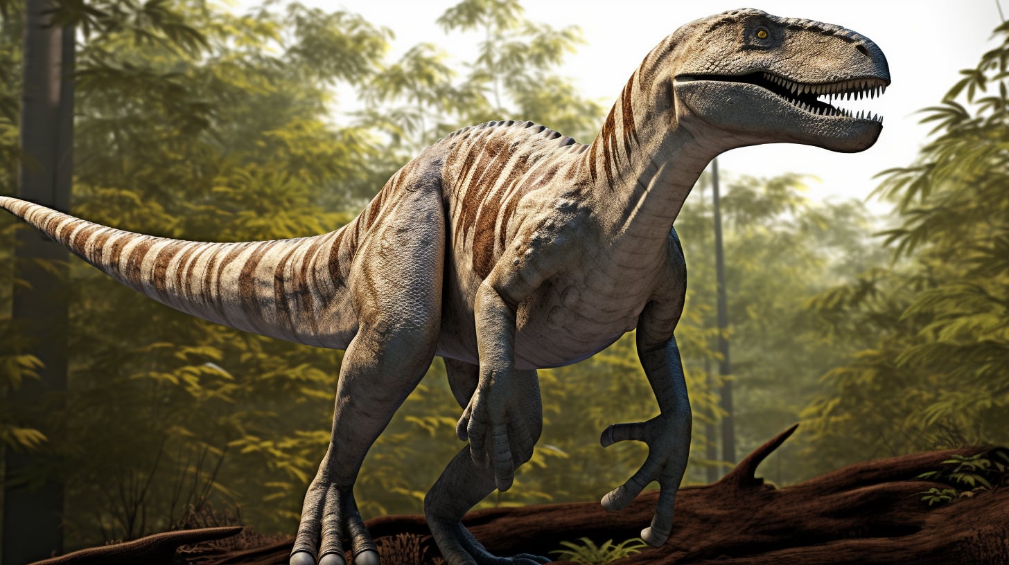 Representación del Herrerasaurus, descubierto en Ischigualasto (Valle de la Luna) en San Juan (Imagen Ilustrativa Infobae)