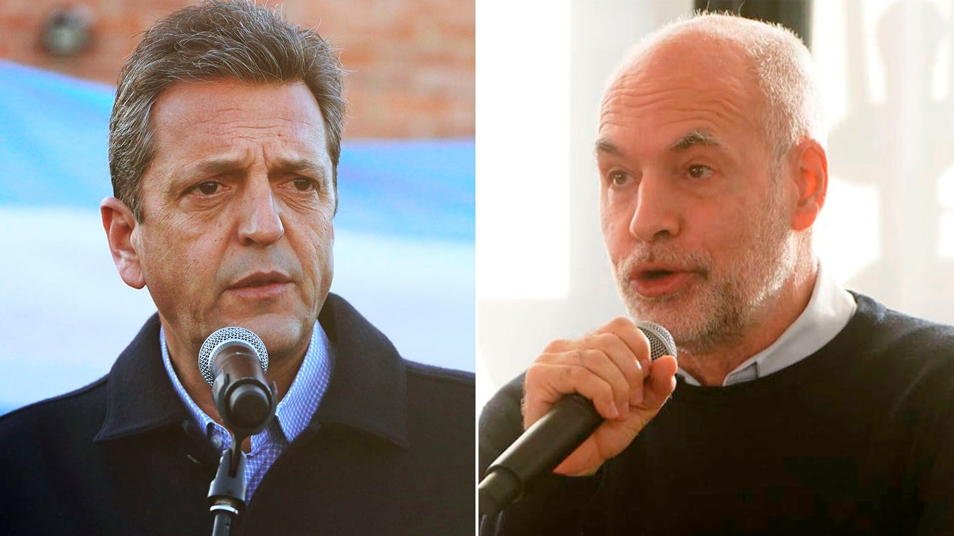Sergio Massa y Horacio Rodríguez Larreta, esta mañana cuando concurrieron a votar