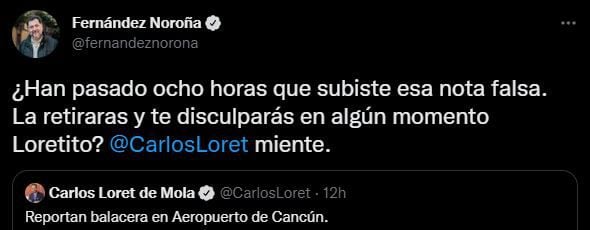 فاز جيراردو فرنانديز نورونيا على لوريت دي مولا وأزوسينا أوريستي بتهمة إطلاق النار على مطار كانكون