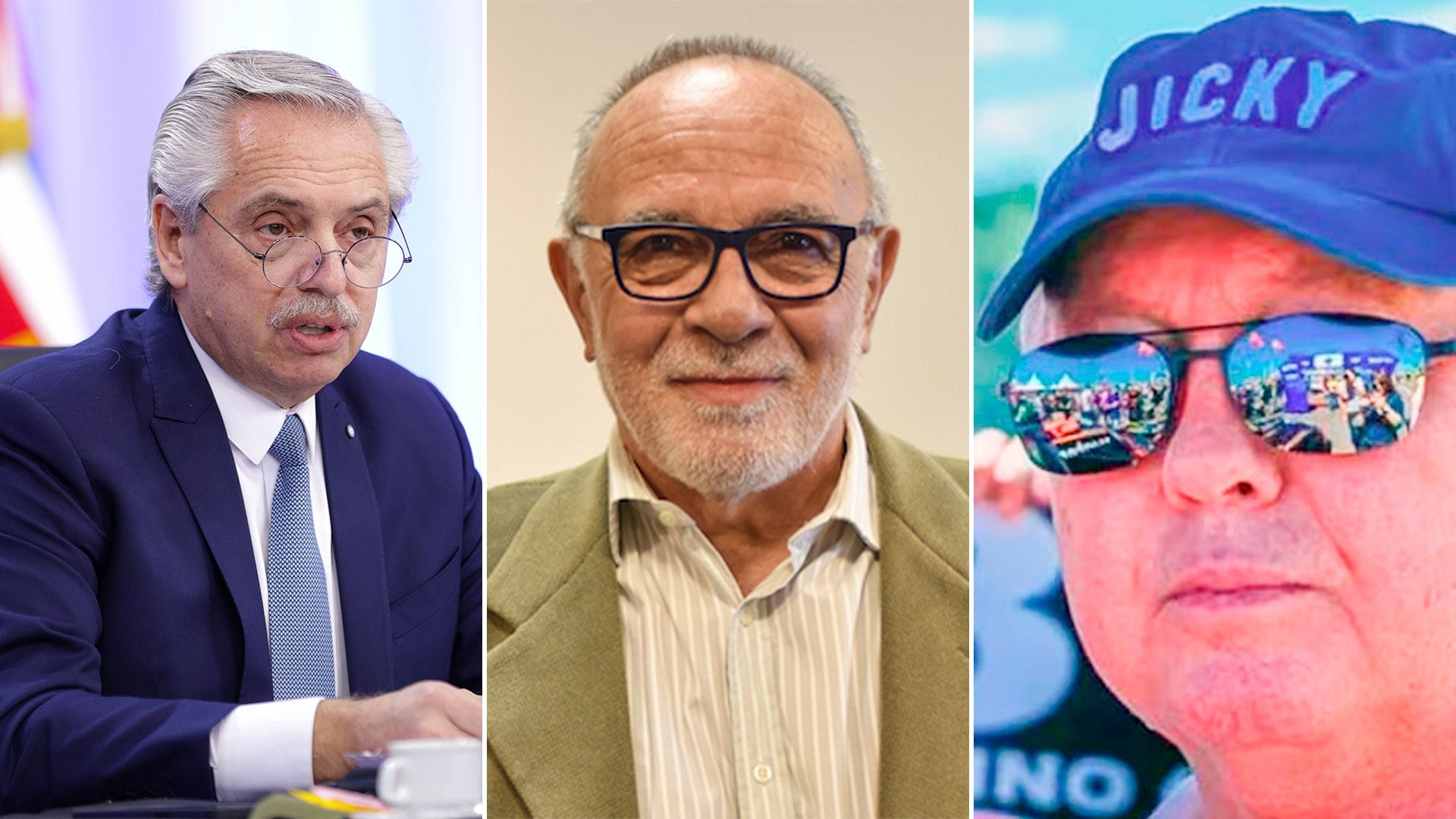 ALberto Fernandez, Alberto Pagliano y Hector Martinez Sosa