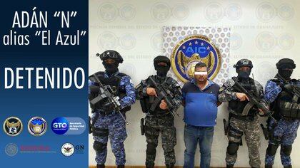 "El Azul" fue detenido en el municipio de Celaya, Guanajuato (Foto: Twitter/FGEGUANAJUATO)
