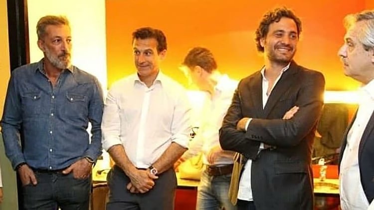Miguel Cuberos, Guillermo Justo Cháves, Santiago Cafiero y Alberto Fernández