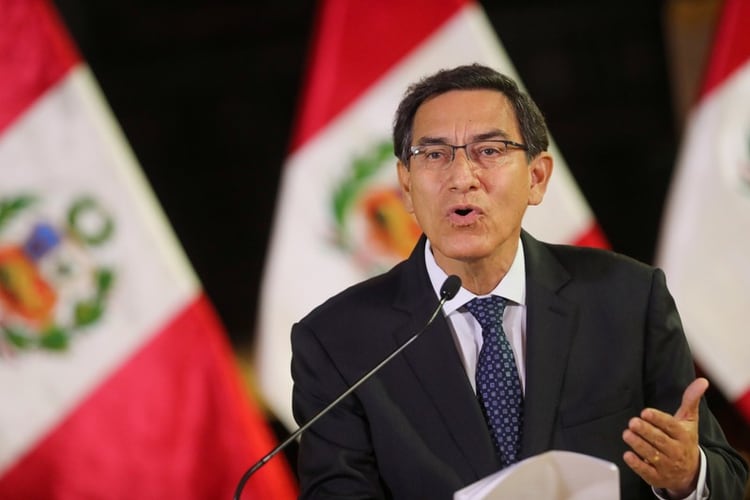 Martin Vizcarra, presidente de Perú desde 2018 (Presidencia de Perú/vía Reuters)