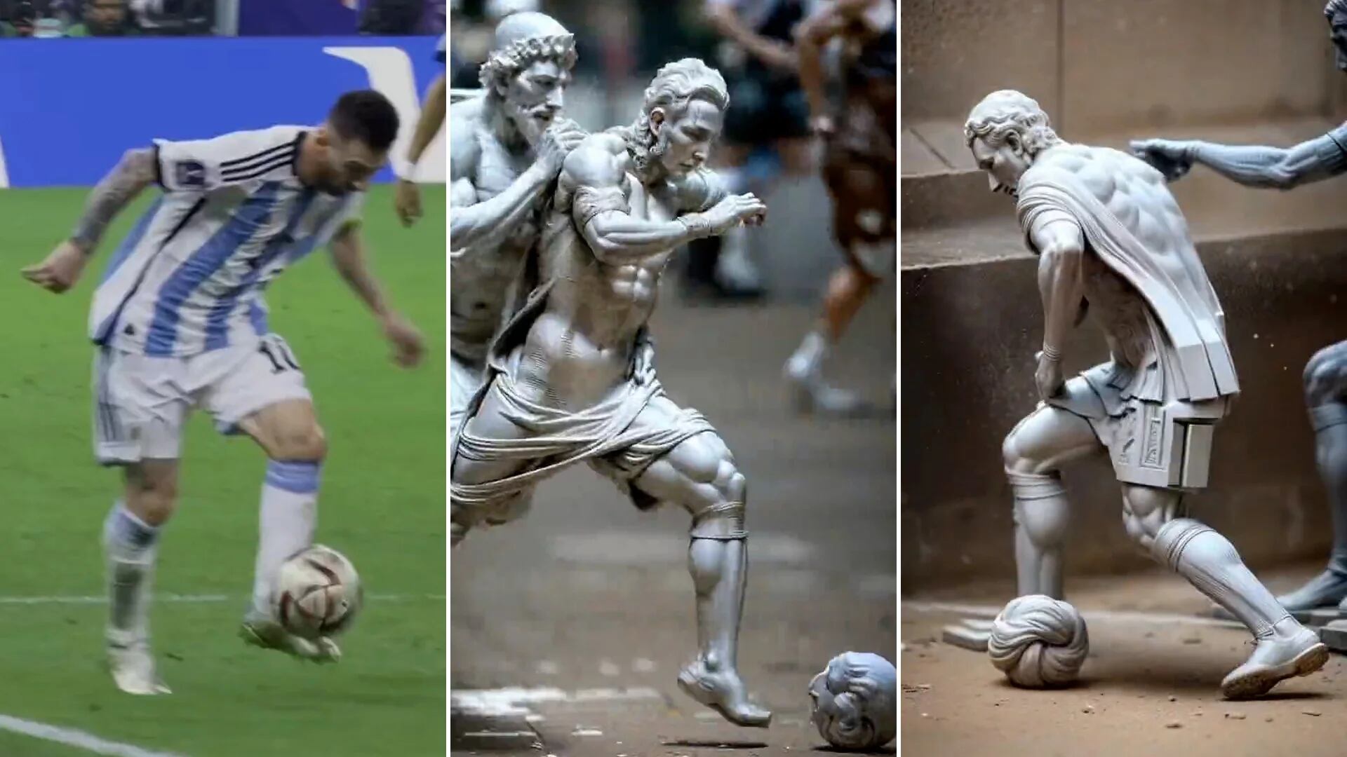 La inteligencia artificial convirtió a Lionel Messi en un gladiador del imperio romano: la reversión del video del tercer gol a Croacia en el Mundial que se hizo viral