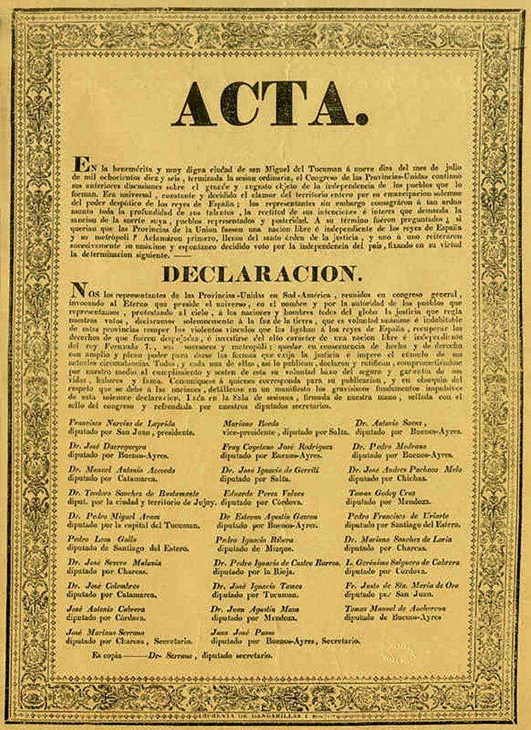 El misterio de la desaparición del acta original de la Declaración ...