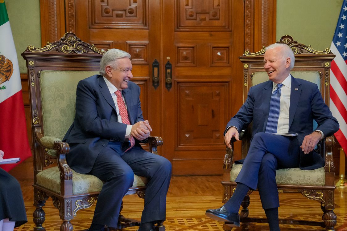 El presidente mexicano Andrés Manuel López Obrador, y su par estadounidense, Joe Biden