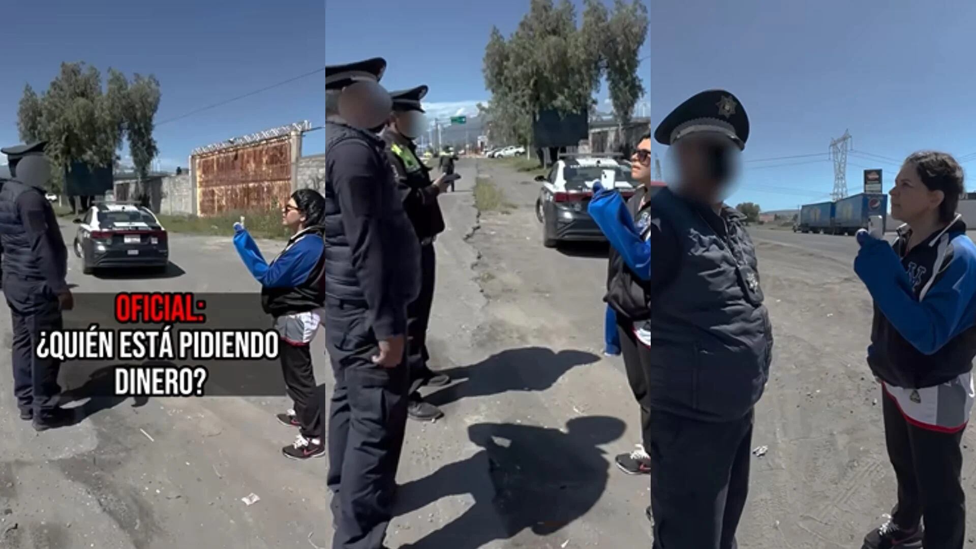 La alcaldesa Norma Layón "cachó" in fraganti a los policías de tránsito pidiendo "mordidas". (Capturas de pantalla)