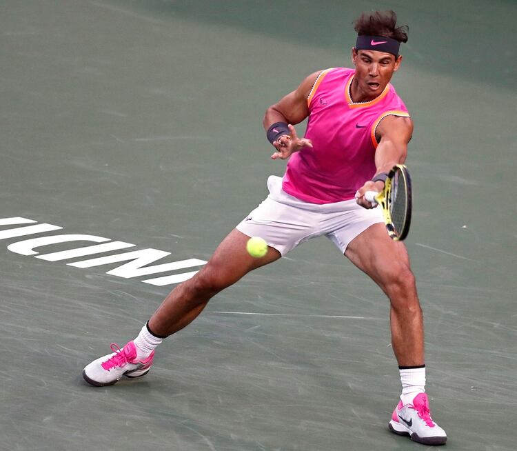 Rafael Nadal no jugÃ³ en el Masters 1000 de Miami por una molestia en su rodilla derecha (EFE)