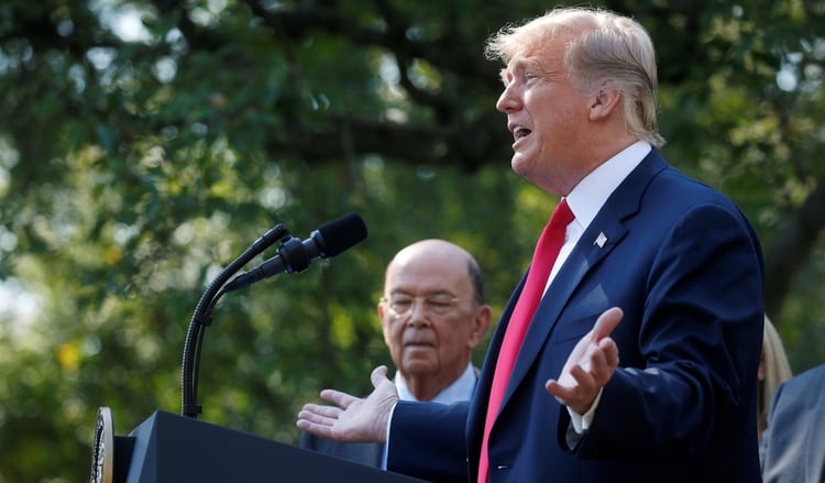 Donald Trump en los jardines de la Casa Blanca (REUTERS/Leah Millis/archivo)