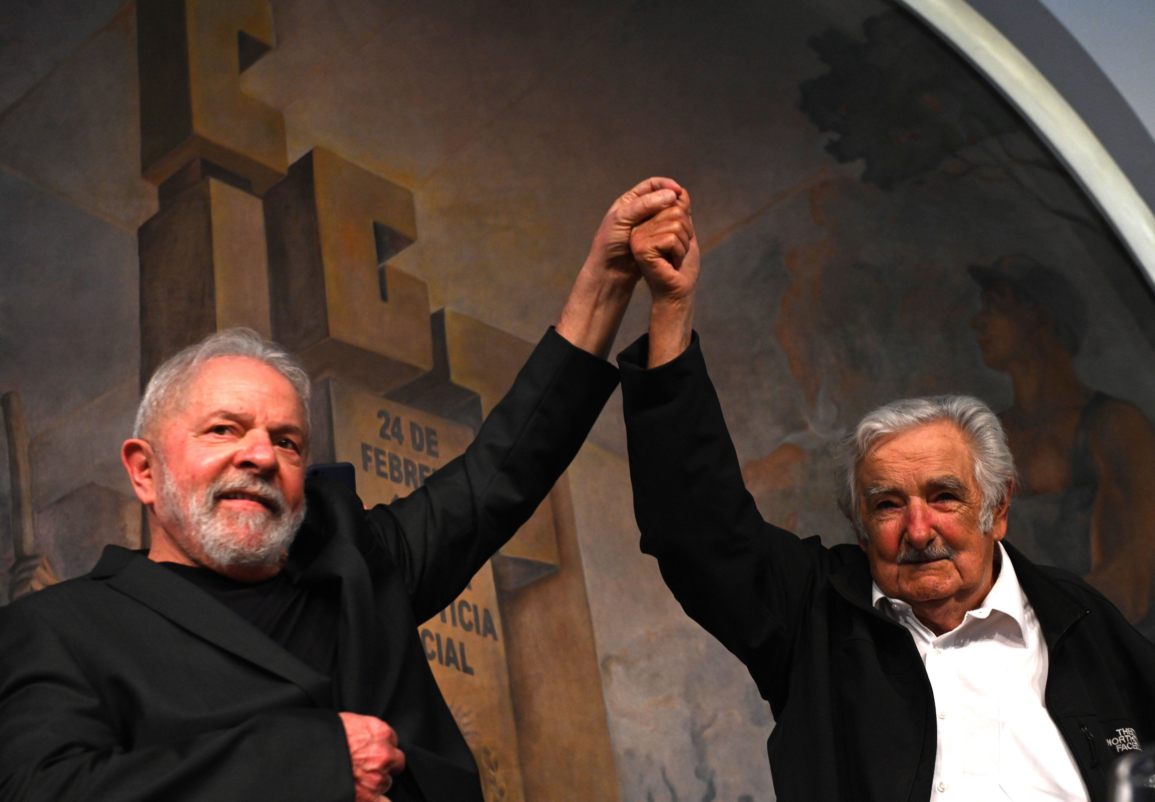 Lula y Pepe Mujica en la CGT
