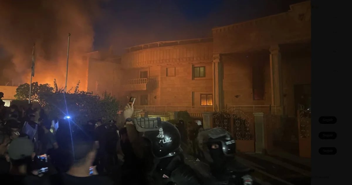 The Swedish embassy in Iraq was set on fire during a demonstration organized by followers of a religious leader