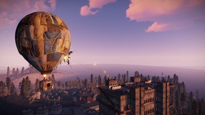 Within this world, users are able to travel the map with hot air balloons