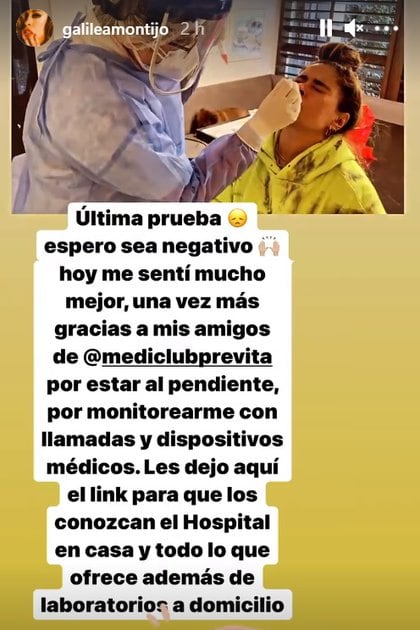 Galilea espera que sea esta la última prueba a la que se somete (Foto: Instagram) 