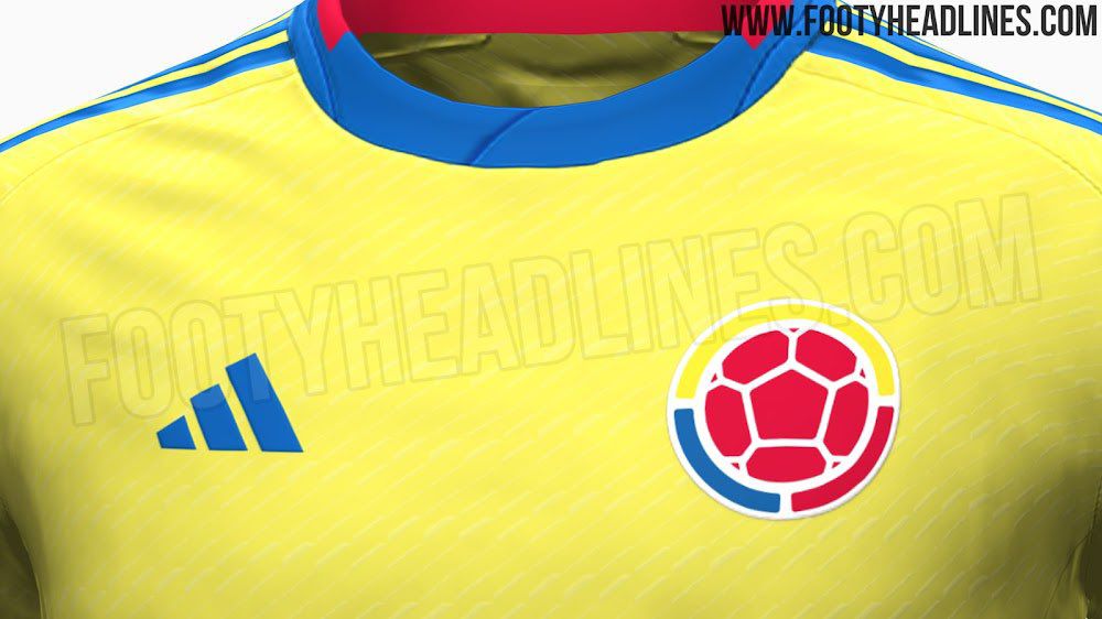 Este es el primer vistazo a la que sería la camiseta de Colombia en 2024 - crédito Footy Headlines