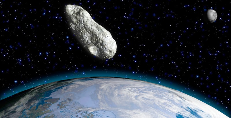Photo from space with an asteroid close to Earth.  (photo: National Geographic in Spanish)