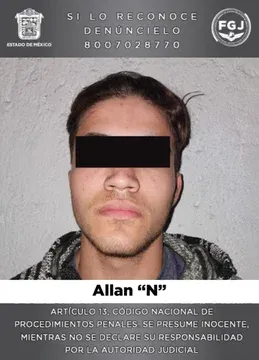 Allan "N" ya fue detenido. (X/@FiscaliaEdomex)