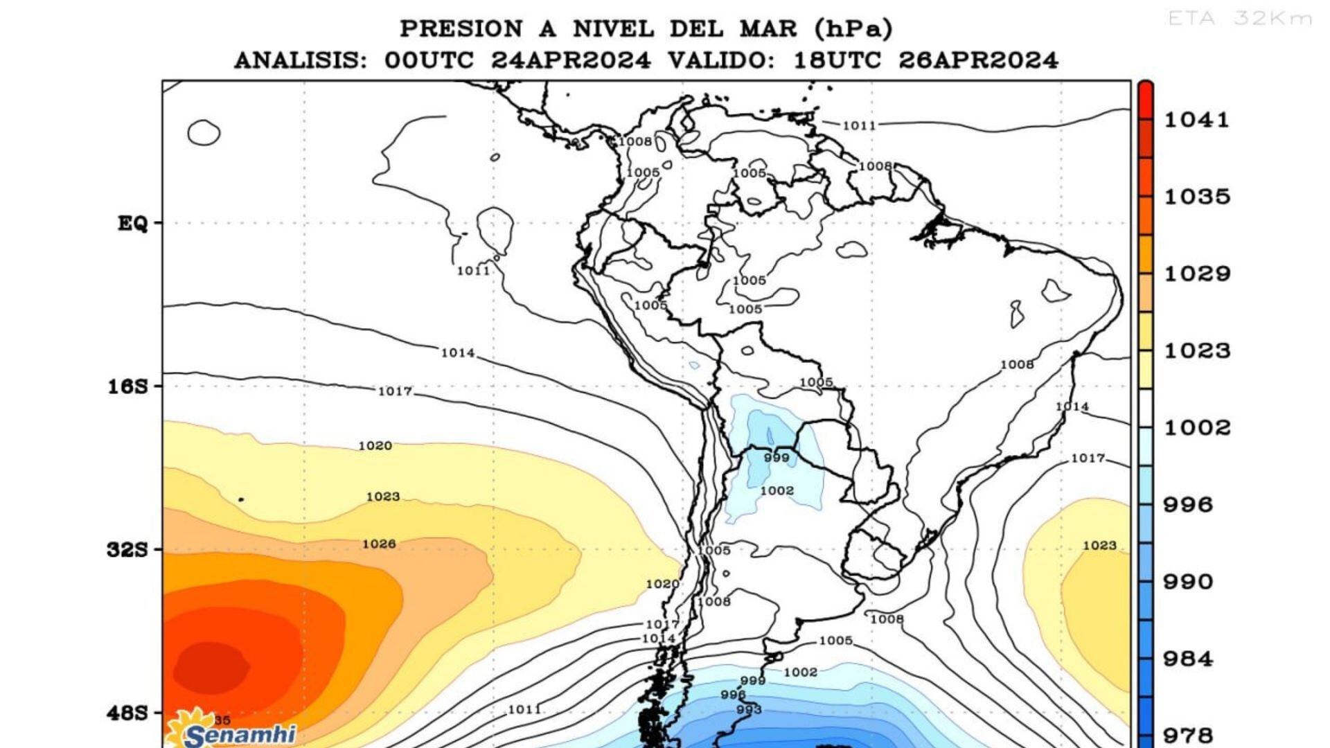 Expertos del Senamhi pronostican que el Anticiclón de Pacífico Sur se aproximará al continente durante los siguientes días.