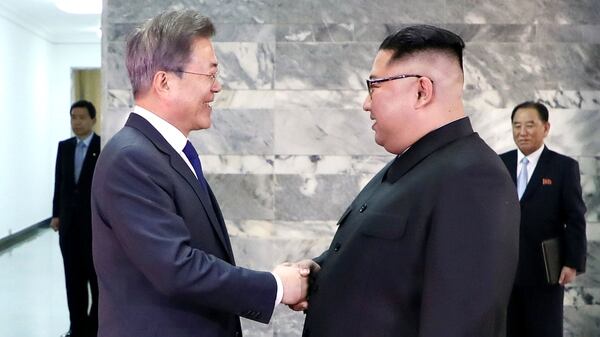 El histórico encuentro entre los mandatarios de Corea del Norte y Corea del Sur fue la antesala de la cumbre entre Trump y Kim (Reuters)