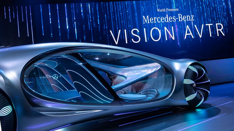 Mercedes Benz presentó un concept car inspirado en la película Ávatar. 