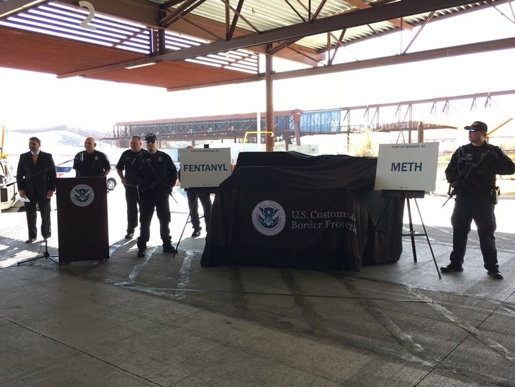 El secuestro en la frontera entre México y Estados Unidos de un cargamento de fentanilo (CBP Arizona)