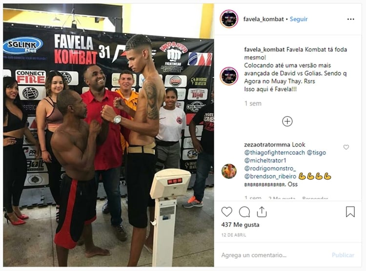La cuenta de Instagram del evento asegurÃ³ que era un âDavid vs Goliatâ