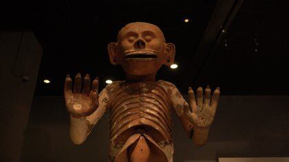 Una escultura del dios Mictlantecuhtli en el Templo Mayor de la Ciudad de México (Foto: Juan Vicente Manrique)