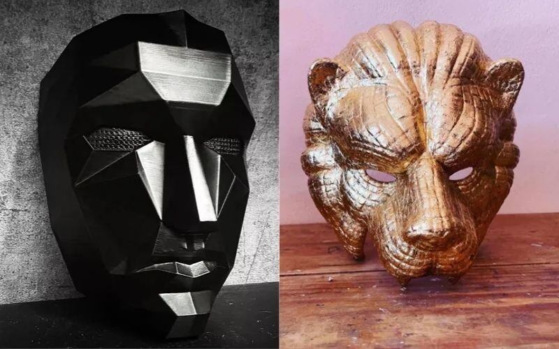 Máscara del líder enmascarado y VIP de El juego del Calamar.