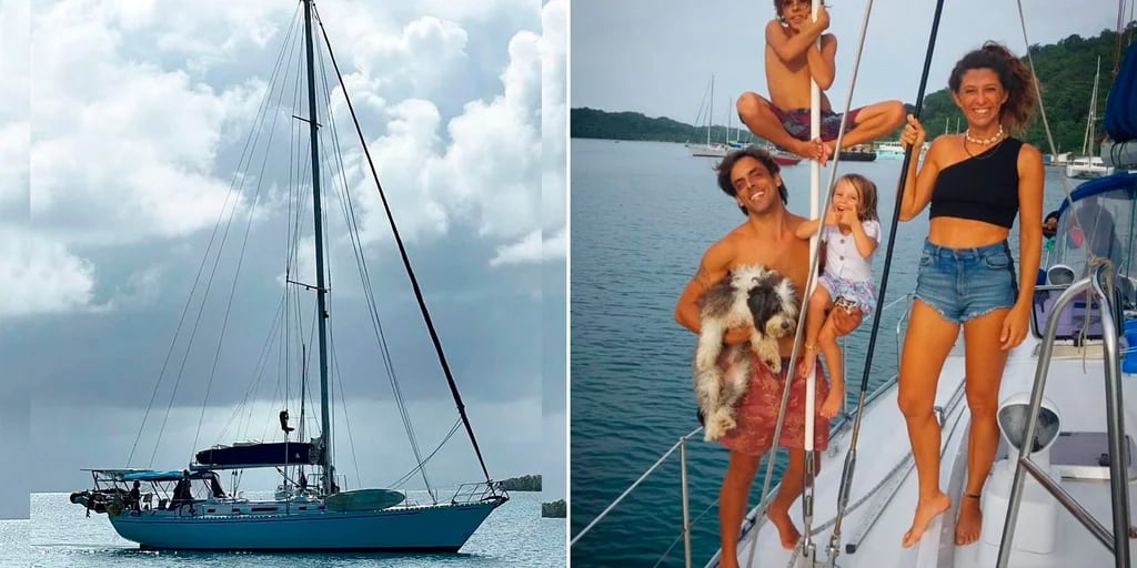 La pareja argentina que navega hace 6 años con sus dos hijos y su perra: darán media vuelta al mundo en 35 días