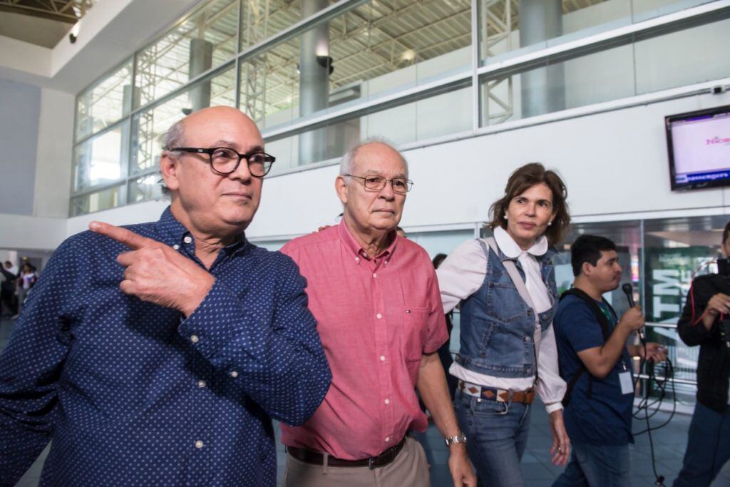 Carlos Fernando, en el exilio, Pedro Joaquín y Cristiana Chamorro, presos del régimen de Ortega. (Foto archivo de La Prensa)