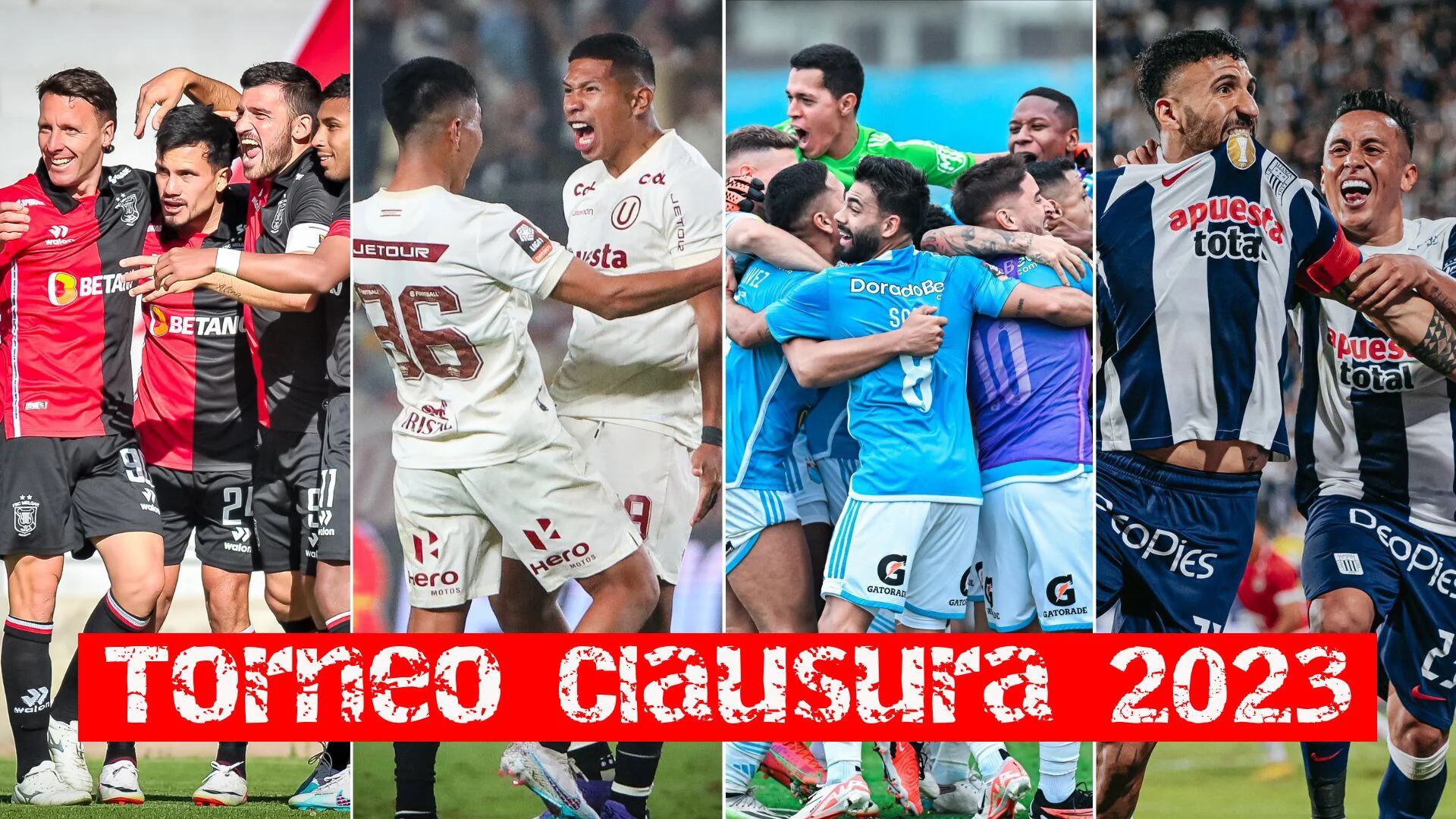 Melgar, Universitario de Deportes, Sporting Cristal y Alianza Lima están luchando para llevarse el Torneo Clausura 2023.