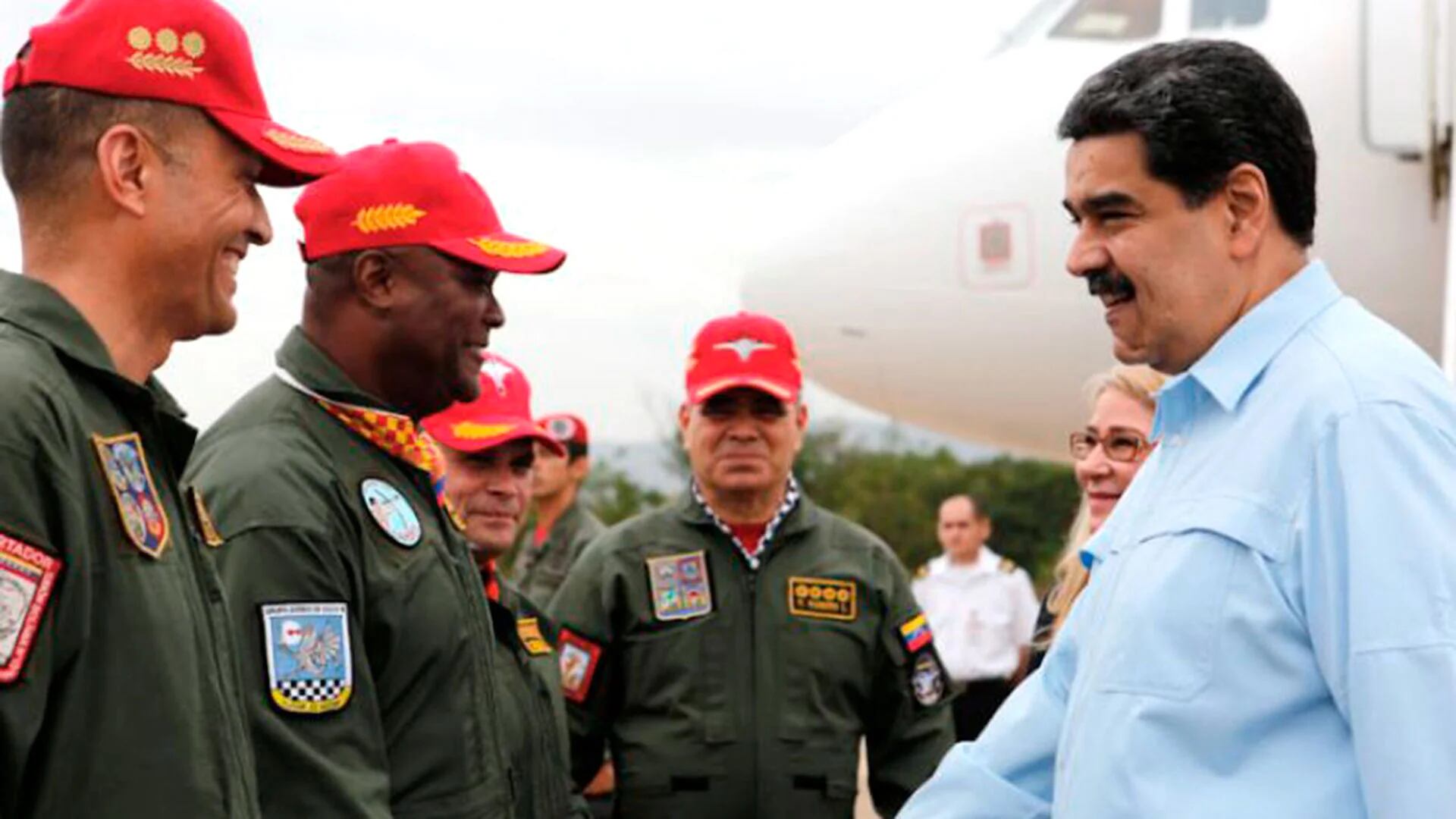 Nicolas Maduro en un evento con la Aviación Militar