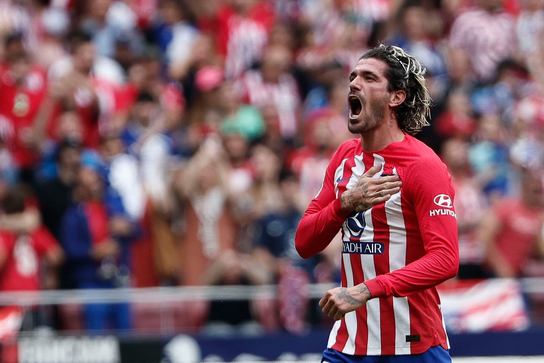 Rodrigo de Paul marcó el gol del triunfo del Atlético Madrid (EFE/ Sergio Pérez) 