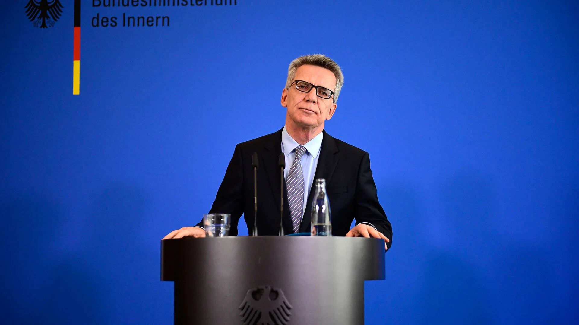 Ministro del Interior alemán, Thomas de Maiziere, dio una conferencia de prensa sobre el ataque (AFP)