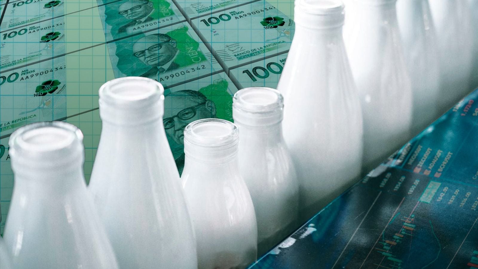 El gasto anual real de los hogares colombianos en leche y derivados lácteos fue de -9,7% durante el 2022.