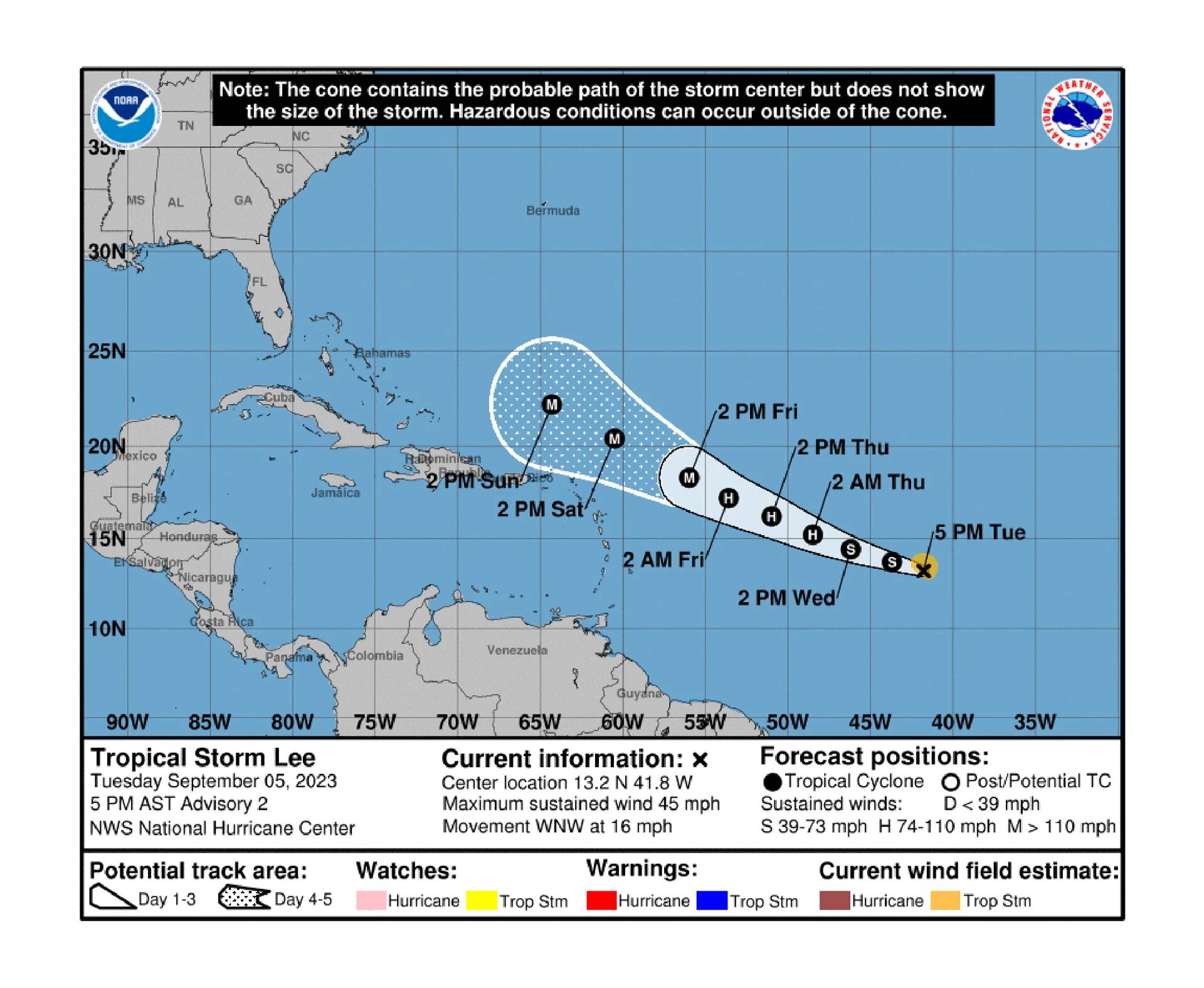 Los meteorólogos pronosticaron que la tormenta tropical Lee se convertirá en un huracán “extremadamente peligroso” rumbo al Caribe