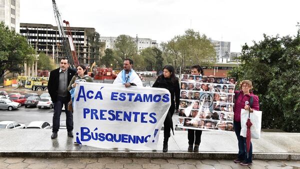 Protesta de familiares de los tripulantes del ARA San Juan durante la semana pasada (Adrián Escandar)