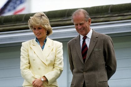 La princesa Diana y el príncipe Felipe durante un partido de polo en 1987 