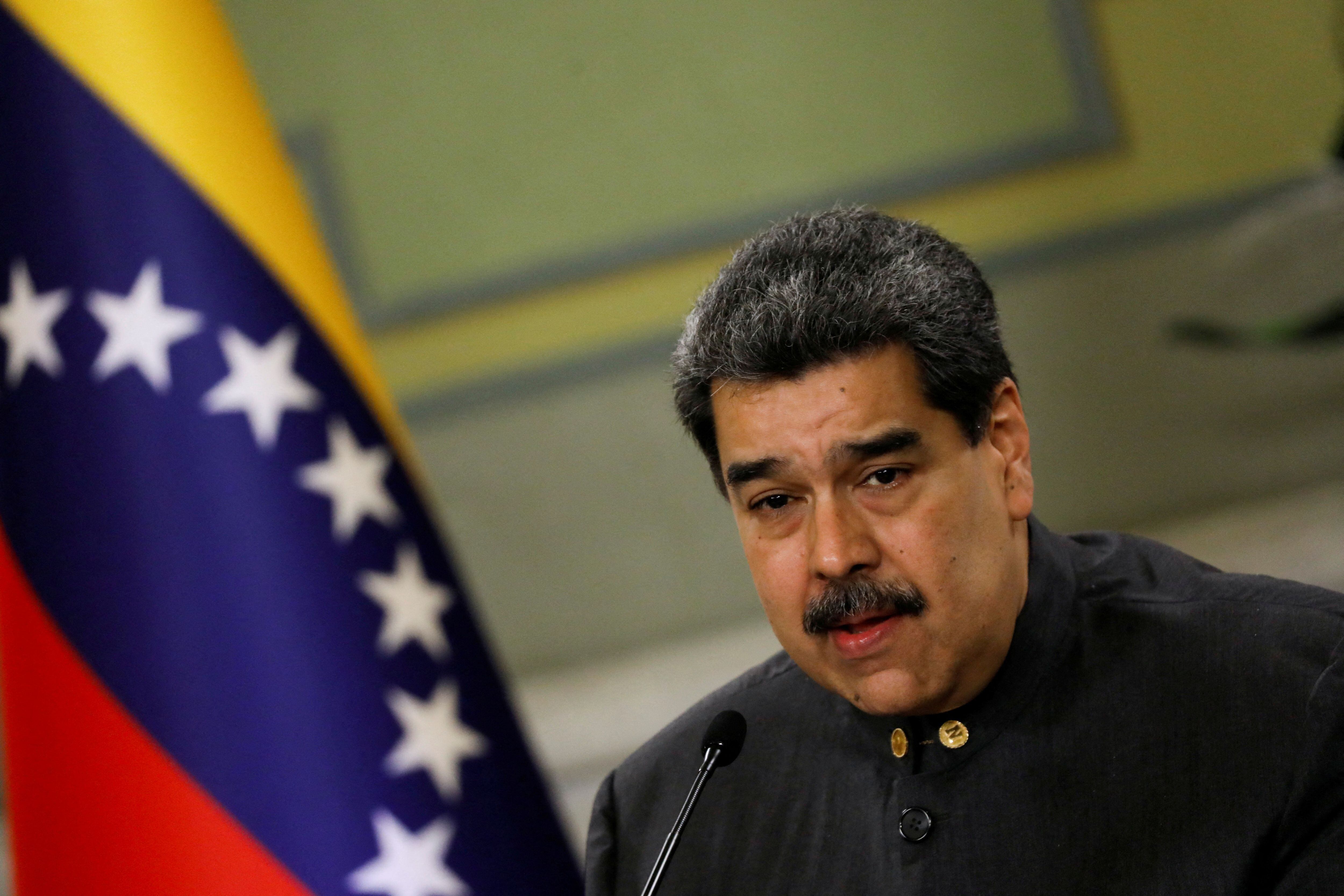 Nicolas Maduro durante un encuentro oficial en el Palacio de Miraflores (Caracas)