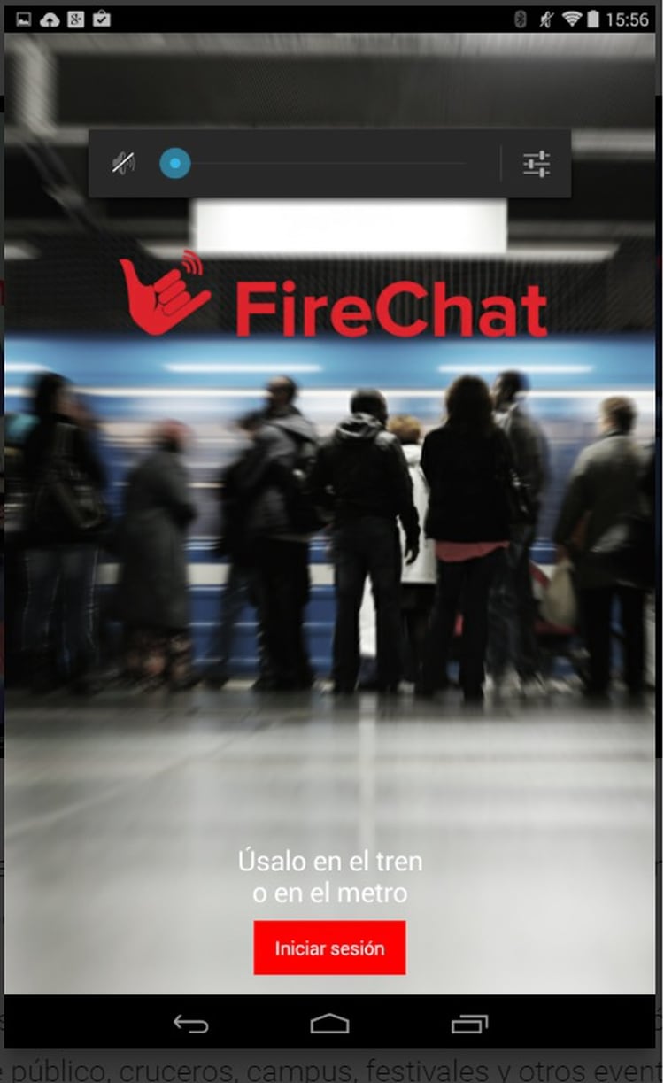 FireChat es un servicio de mensajería instantánea.