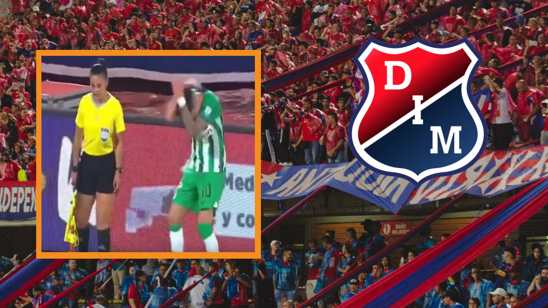 Medellín se atiene a una dura sanción luego de que un hincha lanzara una navaja a un jugador de Atlético Nacional - crédito Win Sports y @DIM_Oficial