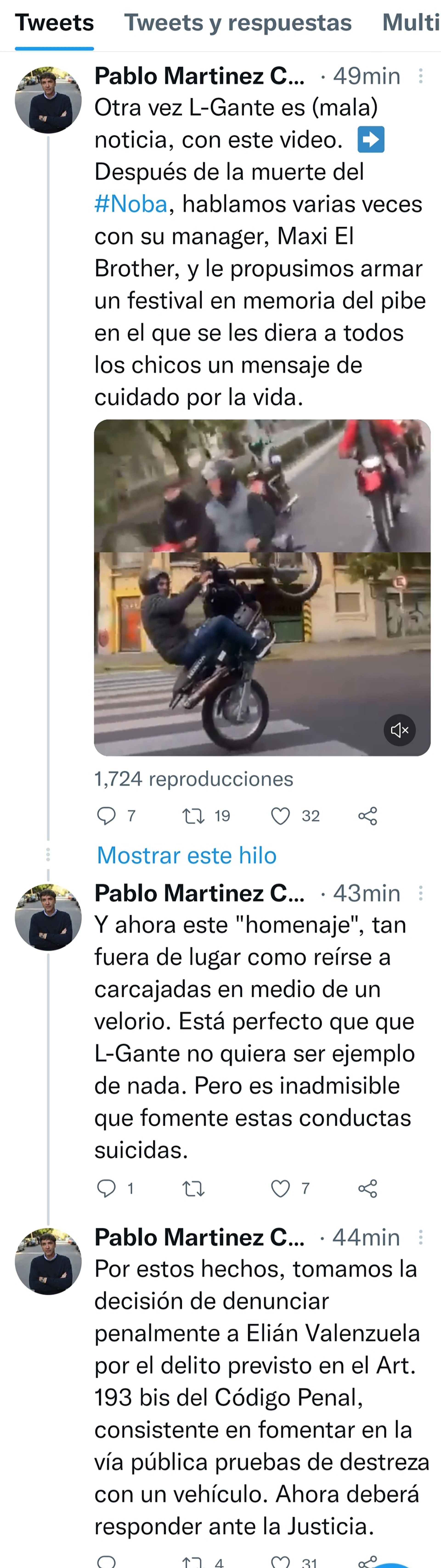 El comunicado del Director de la Agencia Nacional de Seguridad Vial