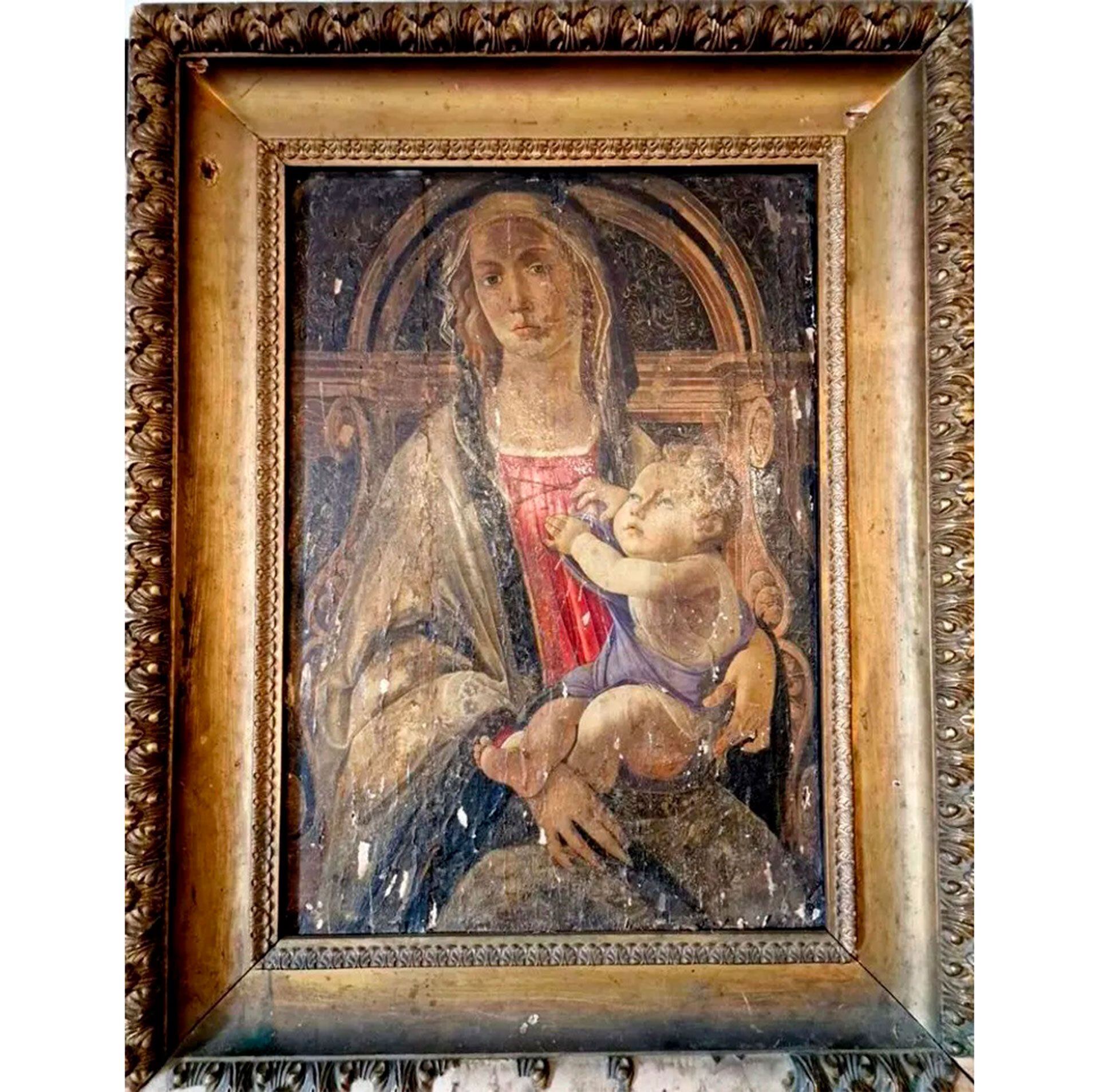 hallazgo cuadro Botticelli - Virgen con niño