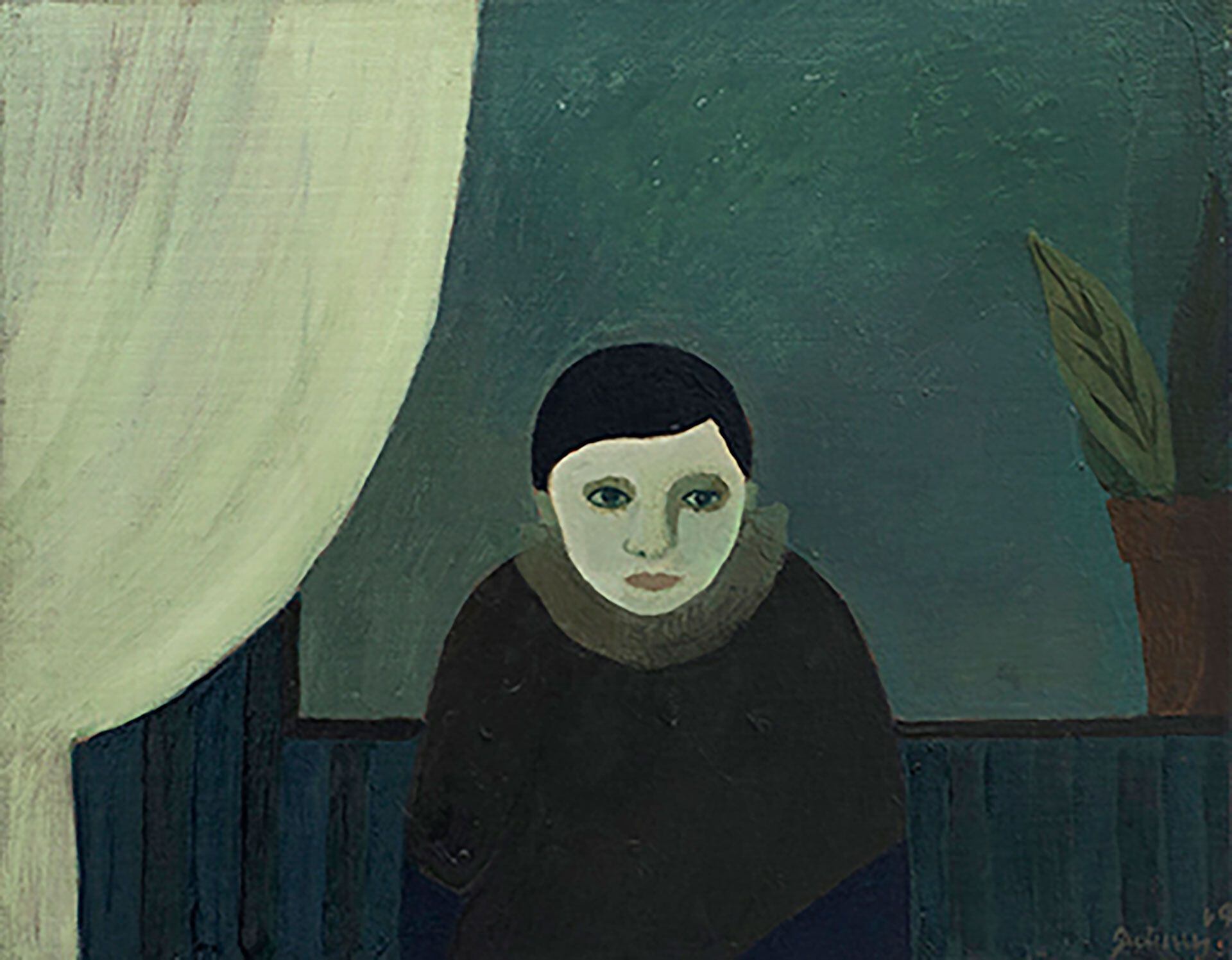 Emilia Gutiérrez (Buenos Aires, 1928-2003) "Nora", 1969. Óleo sobre tela, 55 x 70 cm. Colección Familia Levinas (Foto Nacho Iasparra)