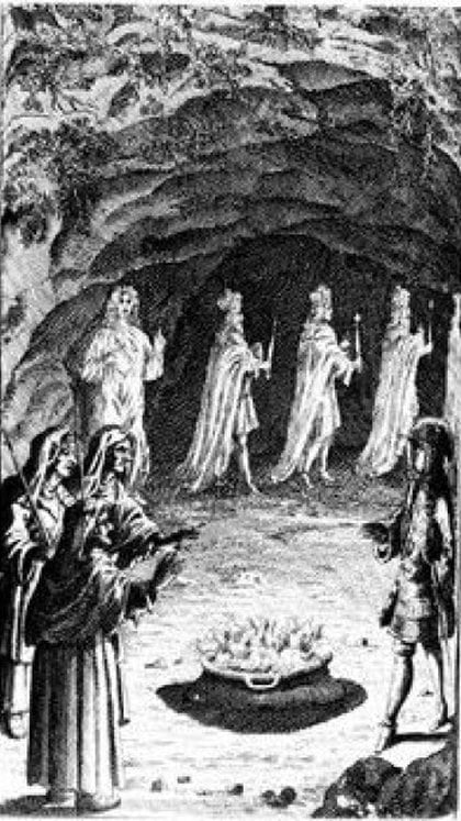 Las brujas de vardo en la montaña Domen, donde se creía que estaban las puertas del infierno.