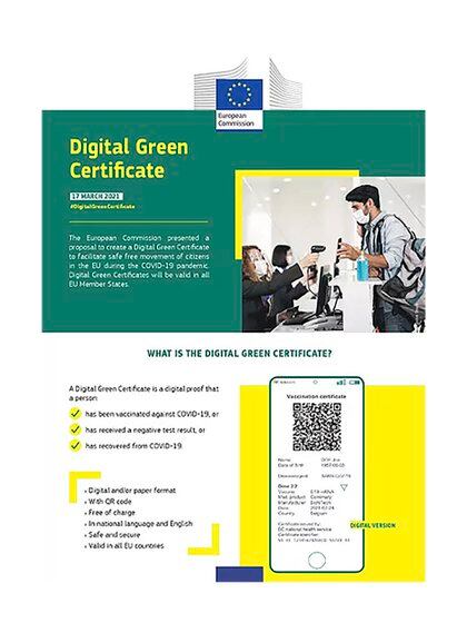 La Comisión Europea presentó el certificado digital con el objetivo de reactivar los viajes a los países del bloque en el verano (Fuente)