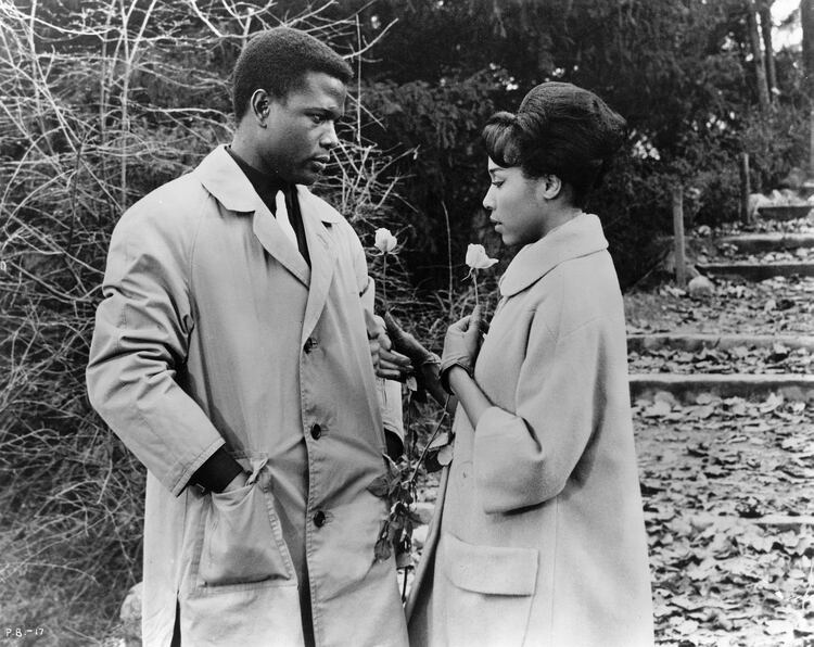 Sidney Poitier y Diahann Carroll en 